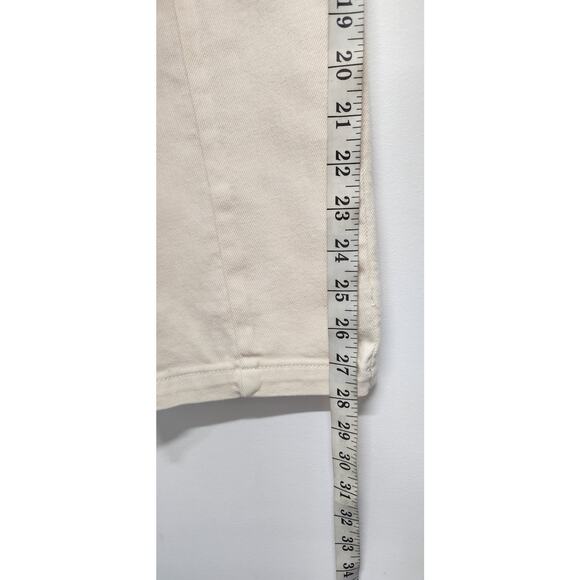 NWT Hudson Women's Utility Cargo Fashion Pants, Ecru, Size 30 Ankle, Mid-Rise - Picture 10 of 14